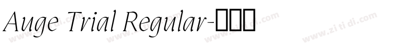 Auge Trial Regular字体转换